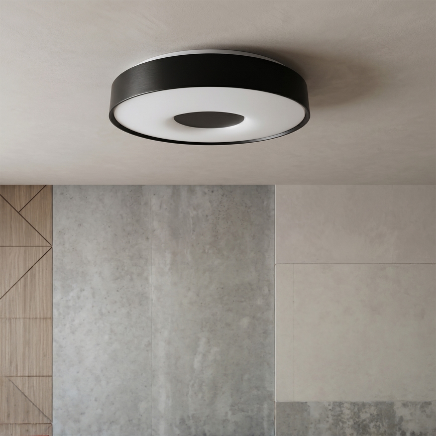 Brilagi - LED stmievateľné stropné svietidlo JAMIS LED/48W/230V 3000-6500K priemer 39 cm čierne + diaľkové ovládanie