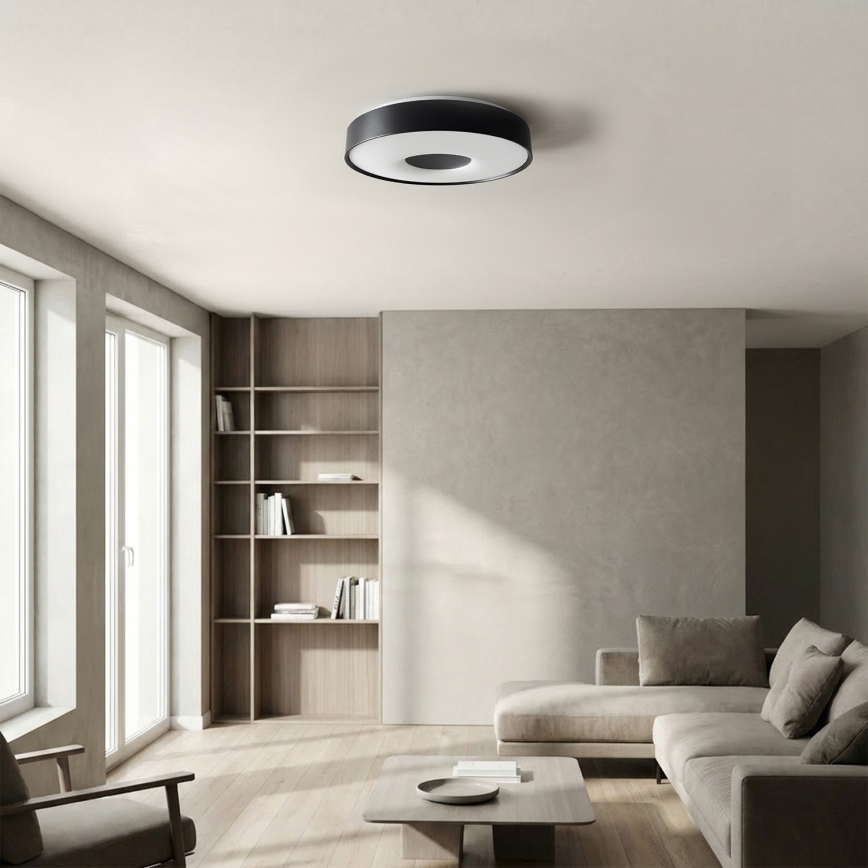 Brilagi - LED stmievateľné stropné svietidlo JAMIS LED/48W/230V 3000-6500K priemer 39 cm čierne + diaľkové ovládanie