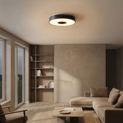 Brilagi - LED stmievateľné stropné svietidlo JAMIS LED/48W/230V 3000-6500K priemer 39 cm čierne + diaľkové ovládanie