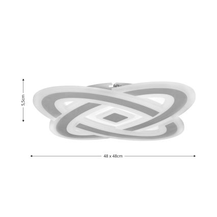 Brilagi - LED Stmievateľné stropné svietidlo MODERN LED/90W/230V 3000-6000K 48x48 cm+ diaľkové ovládanie