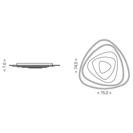 Brilagi - LED stmievateľné stropné svietidlo MODERN MAXI LED/140W/230V 3000-6000K 74x75 cm + diaľkové ovládanie