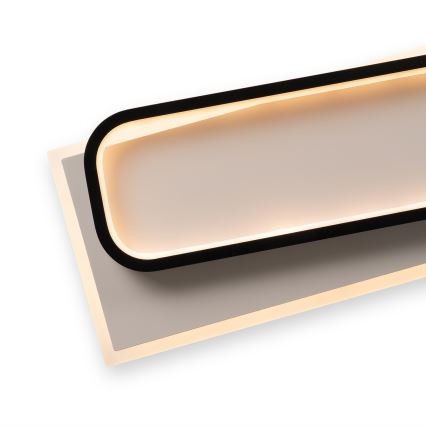 BRILAGI - LED Stmievateľné stropné svietidlo OUTLINE LED/90W/230V 3000-6000K 18x100 cm biela/čierna + diaľkové ovládanie