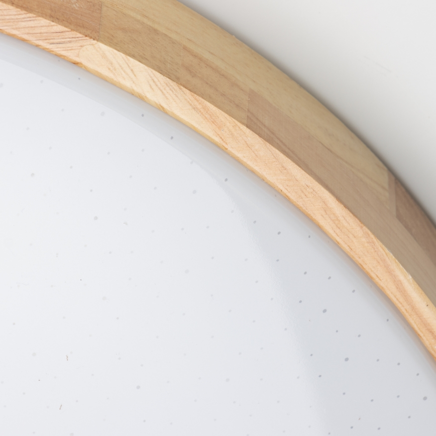 Brilagi - LED stmievateľné stropné svietidlo PINE LED/24W/230V drevené, priemer 42 cm, 3000-6500K + diaľkové ovládanie