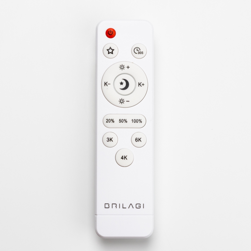 Brilagi - LED stmievateľné stropné svietidlo PINE LED/24W/230V drevené, priemer 42 cm, 3000-6500K + diaľkové ovládanie