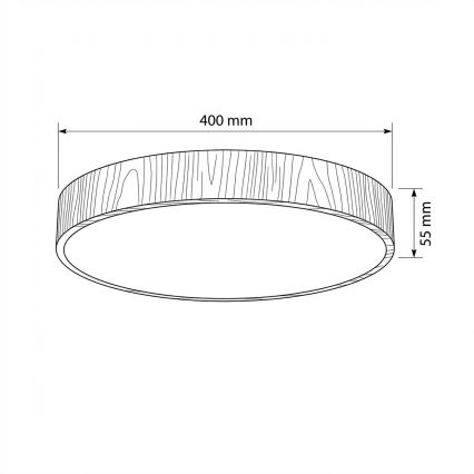 Brilagi - LED Stmievateľné stropné svietidlo POOL LED/50W/230V 3000-6000K pr. 40 cm drevený dekor + diaľkové ovládanie