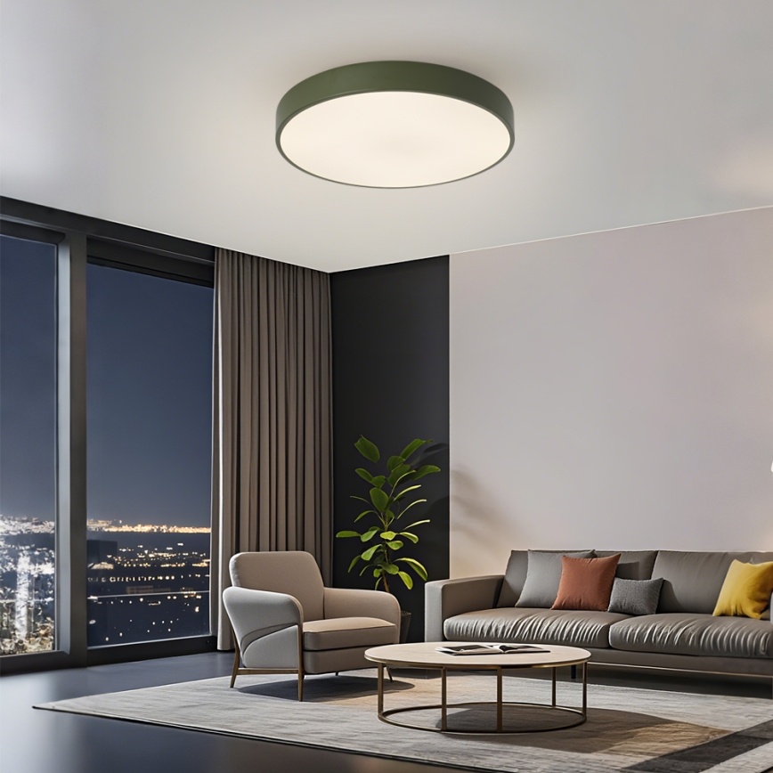 Brilagi - Stmievateľné LED stropné svietidlo POOL LED/60W/230V 3000-6000K pr. 50 cm zelená + diaľkové ovládanie