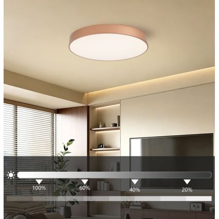 BRILAGI - LED stmievateľné stropné svietidlo POOL LED/60W/230V 3000-6000K priemer 60 cm bronzové + diaľkové ovládanie