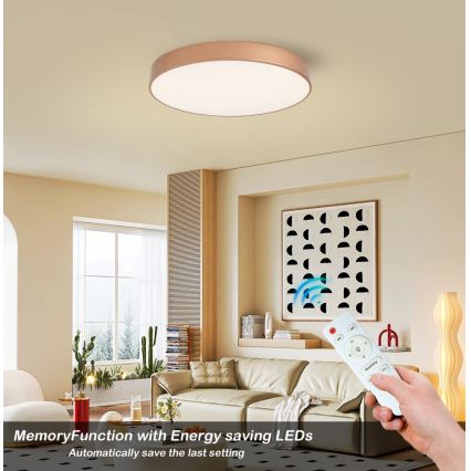 BRILAGI - LED stmievateľné stropné svietidlo POOL LED/60W/230V 3000-6000K priemer 60 cm bronzové + diaľkové ovládanie