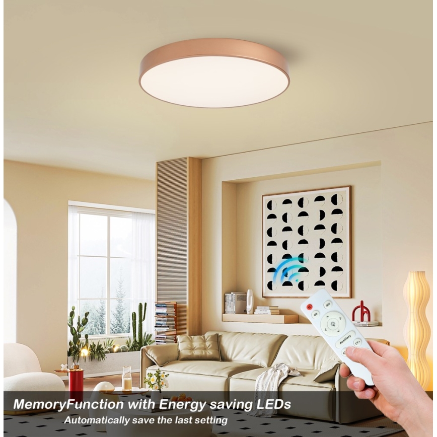 BRILAGI - LED stmievateľné stropné svietidlo POOL LED/60W/230V 3000-6000K priemer 60 cm bronzové + diaľkové ovládanie