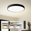 Brilagi - Stmievateľné LED stropné svietidlo POOL SMART LED/48W/230V 40 cm 3000-6000K Wi-Fi Tuya + diaľkové ovládanie čierna