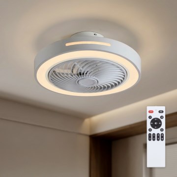 Brilagi - Stmievateľné LED stropné svietidlo s ventilátorom LED/38W/230V 3000-6500K 3000-6500K pr. 46 cm biela + diaľkové ovládanie