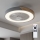 Brilagi - Stmievateľné LED stropné svietidlo s ventilátorom LED/38W/230V 3000-6500K 3000-6500K priemer 50 cm sivá/dub + diaľkové ovládanie