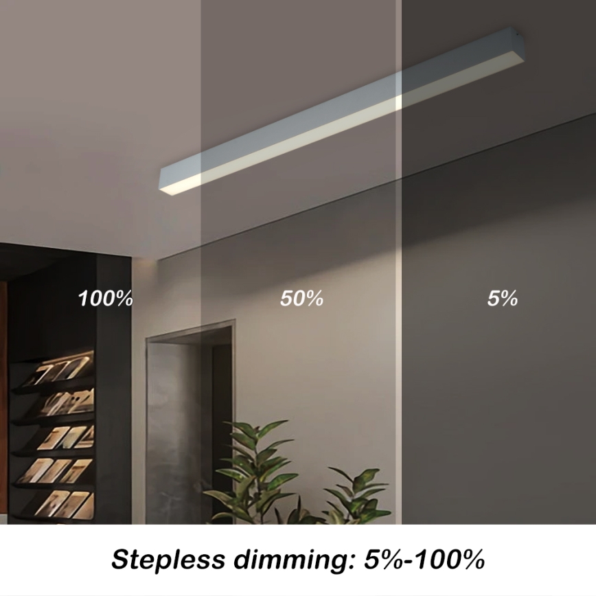 Brilagi - LED stmievateľné stropné svietidlo SLEEKLINE SMART LED/40W/230V 3000-6000K Wi-Fi Tuya strieborné + diaľkové ovládanie