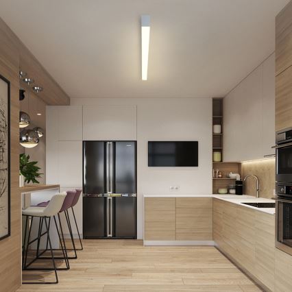 Brilagi - LED stmievateľné stropné svietidlo SLEEKLINE SMART LED/40W/230V 3000-6000K Wi-Fi Tuya strieborné + diaľkové ovládanie