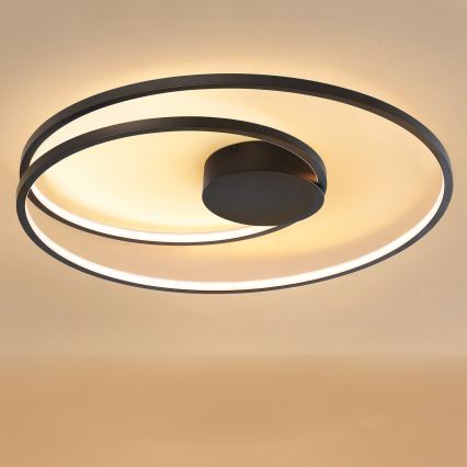 Brilagi - LED Stmievateľné stropné svietidlo TWISTER LED/105W/230V 3000-6000K pr. 100 cm čierna + diaľkové ovládanie