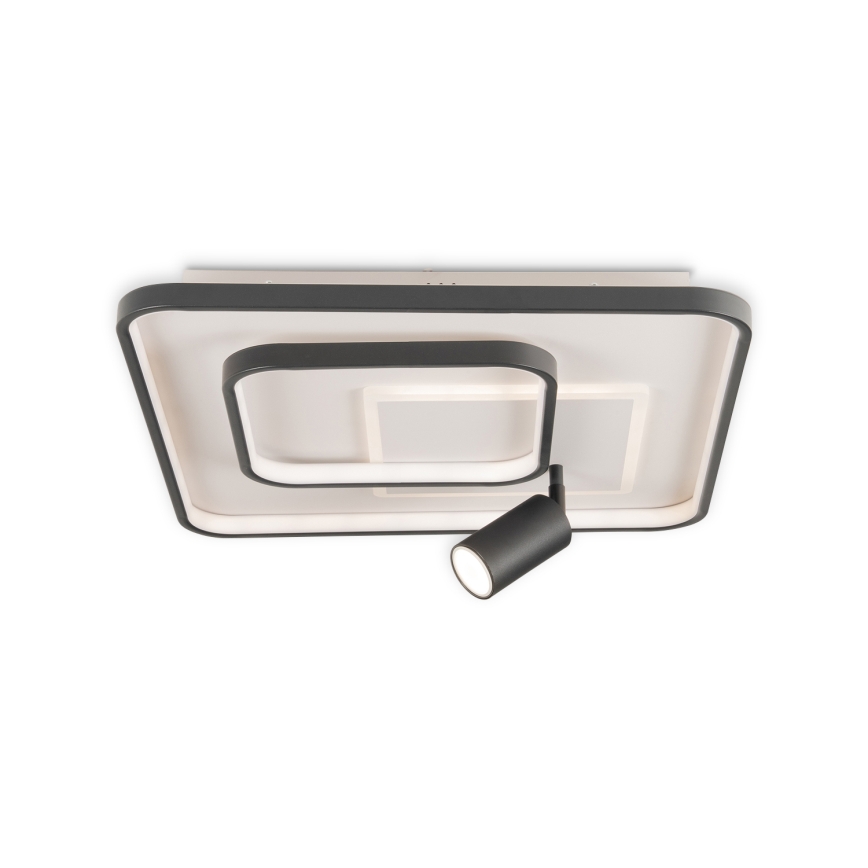 BRILAGI - LED stmievateľné stropné svietidlo UNITY LED/75W/230V + 1xGU10/3W 3000-6000K 50x50 cm biela/čierna + diaľkové ovládanie