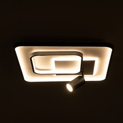 BRILAGI - LED stmievateľné stropné svietidlo UNITY LED/75W/230V + 1xGU10/3W 3000-6000K 50x50 cm biela/čierna + diaľkové ovládanie