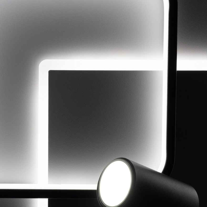 BRILAGI - LED stmievateľné stropné svietidlo UNITY LED/75W/230V + 1xGU10/3W 3000-6000K 50x50 cm biela/čierna + diaľkové ovládanie