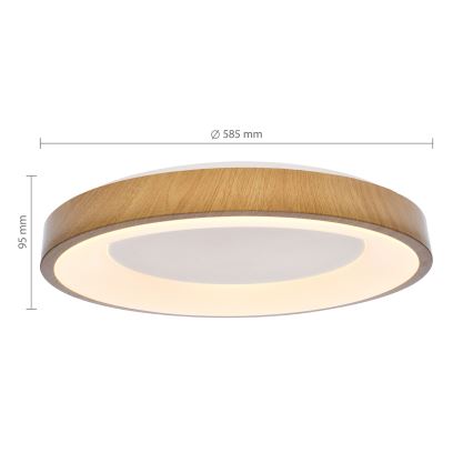 Brilagi - LED stmievateľné stropné svietidlo DORIA LED/60W/230V 3000-6500K priemer 60 cm + diaľkové ovládanie