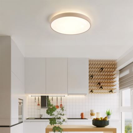 Brilagi - LED stmievateľné stropné svietidlo GLASS POOL DOUBLE LED/48W/230V 3000-6000K 40 cm béžové + diaľkové ovládanie