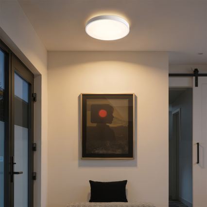 Brilagi - Stmievané LED stropné svietidlo GLASS POOL DOUBLE LED/48W/230V 3000-6000K 40 cm biela + diaľkové ovládanie