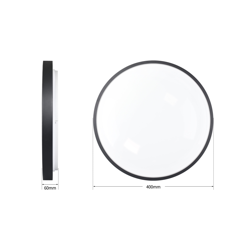 Brilagi - LED stmievateľné stropné svietidlo GLASS POOL DOUBLE LED/48W/230V 3000-6000K 40 cm čierne + diaľkové ovládanie