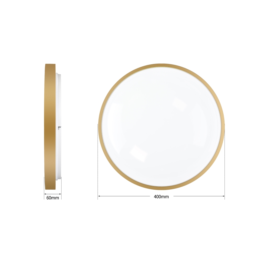 Brilagi - Stmievateľné LED stropné svietidlo GLASS POOL DOUBLE LED/48W/230V 3000-6000K 40 cm zlaté + diaľkové ovládanie