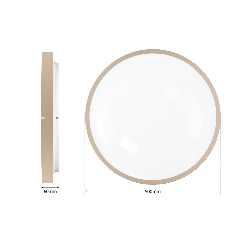 Brilagi - Stmievateľné LED stropné svietidlo GLASS POOL DOUBLE LED/60W/230V 3000-6000K 50 cm béžové + diaľkové ovládanie