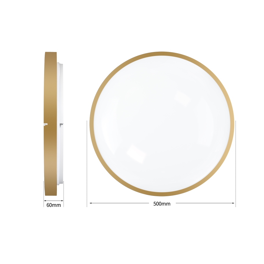 Brilagi - stmievateľné LED stropné svietidlo GLASS POOL DOUBLE LED/60W/230V 3000-6000K 50 cm zlaté + diaľkové ovládanie