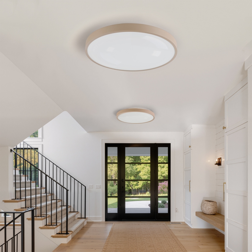 Brilagi - stmievateľné LED stropné svietidlo GLASS POOL DOUBLE LED/80W/230V 3000-6000K 60 cm béžová + diaľkové ovládanie