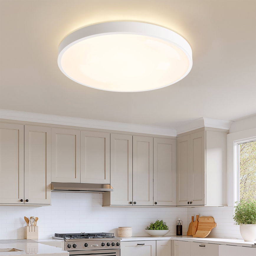 Brilagi - LED stropné svietidlo s možnosťou stmievania GLASS POOL DOUBLE LED/80W/230V 3000-6000K 60 cm biela + diaľkové ovládanie