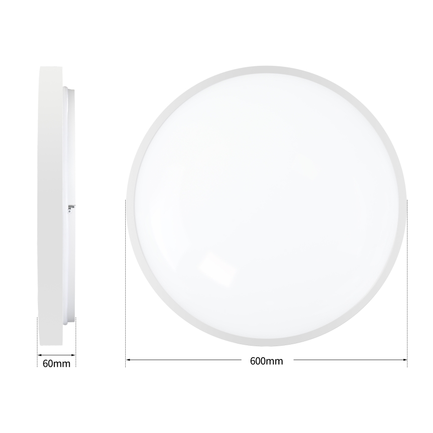 Brilagi - LED stropné svietidlo s možnosťou stmievania GLASS POOL DOUBLE LED/80W/230V 3000-6000K 60 cm biela + diaľkové ovládanie