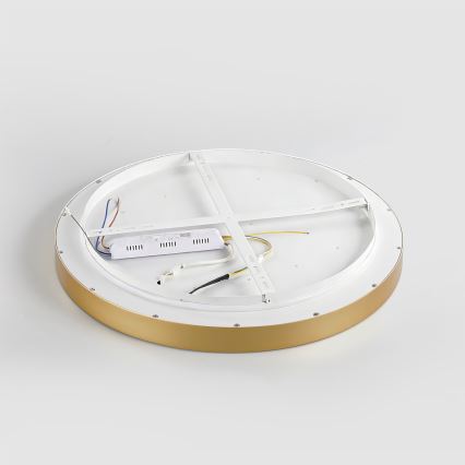 Brilagi - LED stmievateľné stropné svietidlo GLASS POOL DOUBLE LED/80W/230V 3000-6000K 60 cm zlaté + diaľkové ovládanie