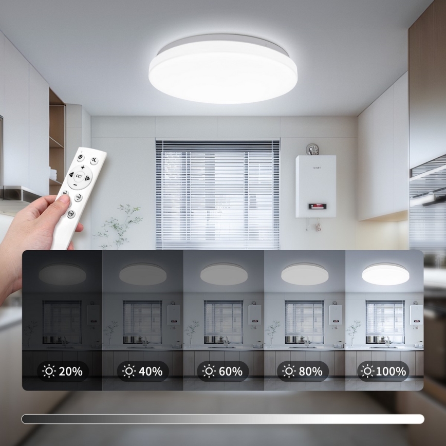 Brilagi - LED stmievateľné stropné svietidlo MILKY WAY LED/24W/230V 3000-6500K priemer 38 cm + diaľkové ovládanie