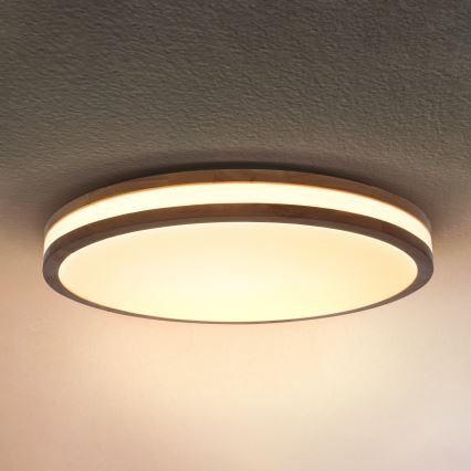 Brilagi - LED Stmievateľné stropné svietidlo MOLINA LED/60W/230V 3000-6500K dub pr. 58 cm + diaľkové ovládanie