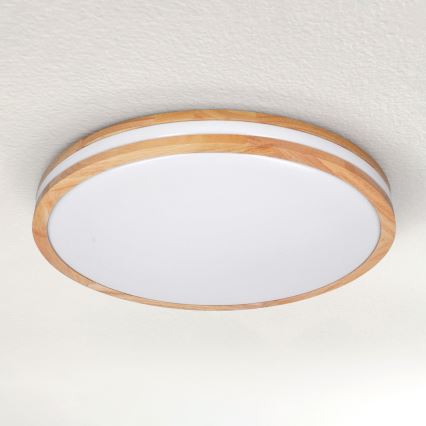 Brilagi - LED Stmievateľné stropné svietidlo MOLINA LED/60W/230V 3000-6500K dub pr. 58 cm + diaľkové ovládanie