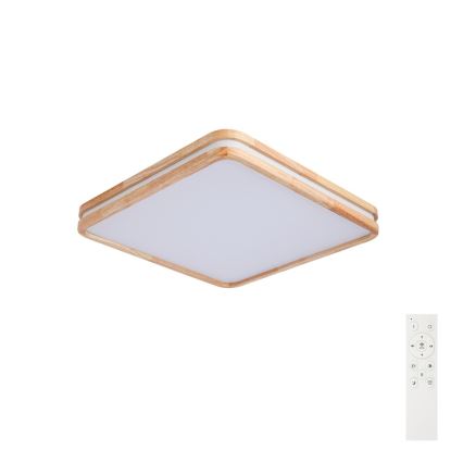 BRILAGI - LED Stmievateľné stropné svietidlo MOLINA SQUARE LED/80W/230V 3000-6000K dub 60x60 cm + diaľkové ovládanie