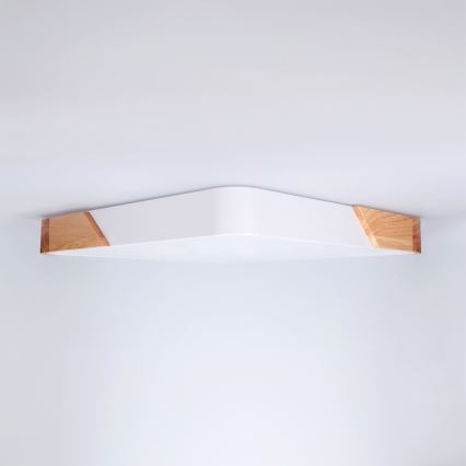 Brilagi - LED stmievateľné stropné svietidlo PILANA LED/48W/230V 3000-6500K dub/biela 42x42 cm + diaľkové ovládanie