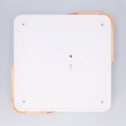 Brilagi - LED stmievateľné stropné svietidlo PILANA LED/48W/230V 3000-6500K dub/biela 42x42 cm + diaľkové ovládanie