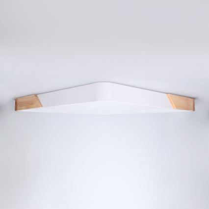Brilagi - Stmievateľné LED stropné svietidlo PILANA LED/60W/230V 3000-6500K dub/biela 56x56 cm + diaľkové ovládanie