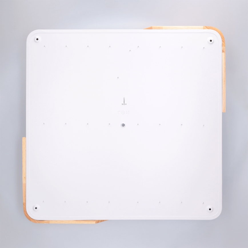 Brilagi - Stmievateľné LED stropné svietidlo PILANA LED/60W/230V 3000-6500K dub/biela 56x56 cm + diaľkové ovládanie