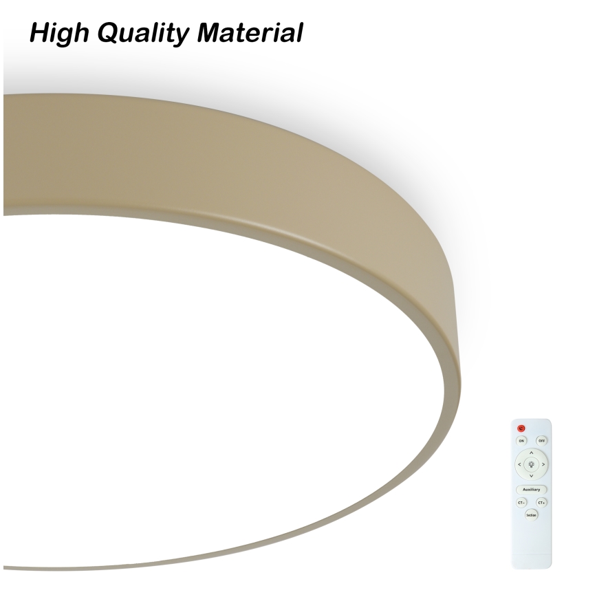 Brilagi - LED stmievateľné stropné svietidlo POOL LED/36W/230V 3000-6000K pr. 30 cm béžové + diaľkové ovládanie