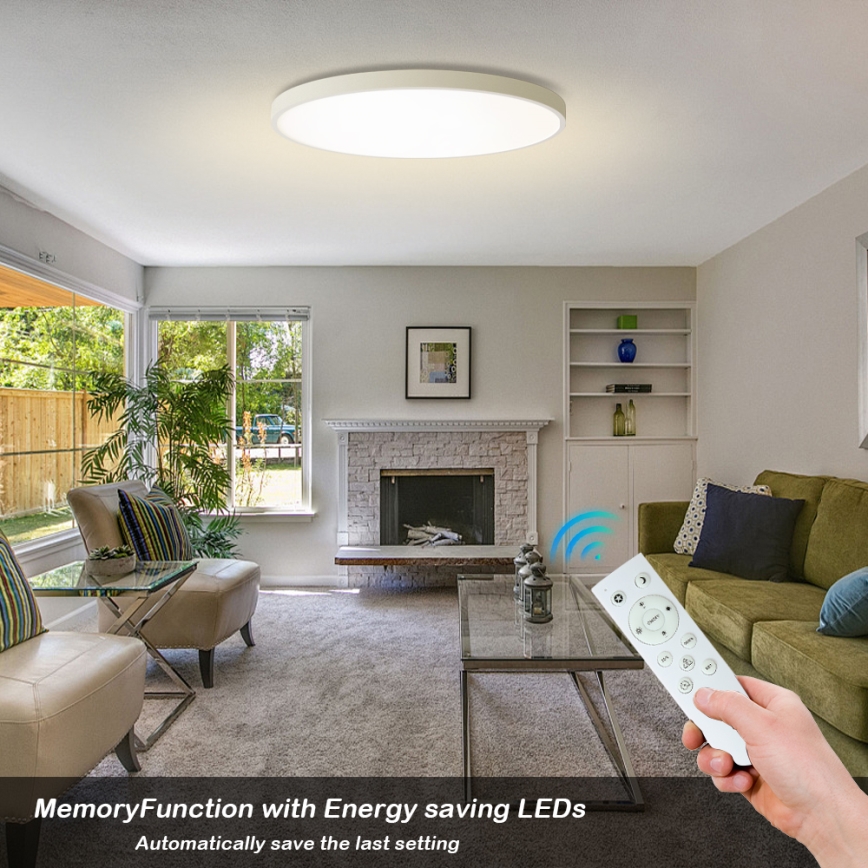 Brilagi - LED stmievateľné stropné svietidlo POOL SMART LED/128W/230V 3000-6000K priemer 100 cm Wi-Fi Tuya biela + diaľkové ovládanie