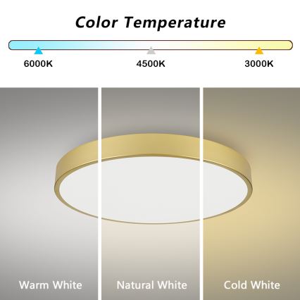 Brilagi - LED Stmievateľné stropné svietidlo POOL SMART LED/100W/230V 3000-6000K 80 cm zlaté Wi-Fi Tuya + diaľkové ovládanie