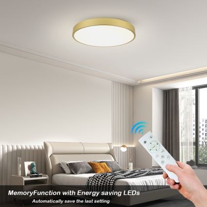 Brilagi - LED Stmievateľné stropné svietidlo POOL SMART LED/100W/230V 3000-6000K 80 cm zlaté Wi-Fi Tuya + diaľkové ovládanie