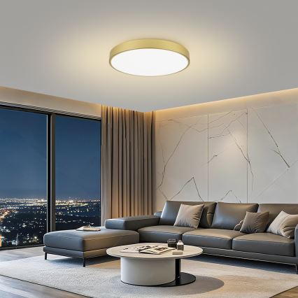 Brilagi - LED Stmievateľné stropné svietidlo POOL SMART LED/100W/230V 3000-6000K 80 cm zlaté Wi-Fi Tuya + diaľkové ovládanie