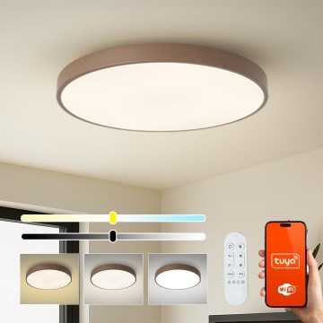 Brilagi - stmievateľné LED svietidlo POOL SMART LED/100W/230V priemer 80 cm 3000-6000K Wi-Fi Tuya + diaľkové ovládanie hnedé