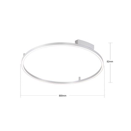 Brilagi - LED stmievateľné stropné svietidlo PORTOFINO LED/60W/230V 3000-6000K pr. 80 cm strieborné + diaľkové ovládanie