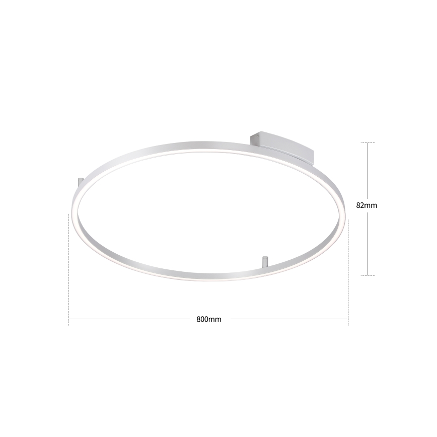 Brilagi - LED stmievateľné stropné svietidlo PORTOFINO LED/60W/230V 3000-6000K pr. 80 cm strieborné + diaľkové ovládanie