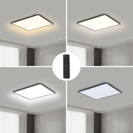 Brilagi - LED stmievateľné stropné svietidlo SLIMFRAME LED/36W/230V 45x45 cm 3000-6000K čierna + diaľkové ovládanie